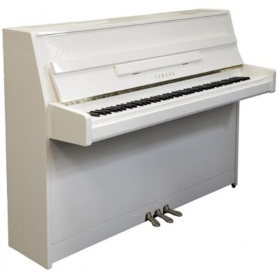 The Yamaha JU109PWH (Polished White) Upright Piano